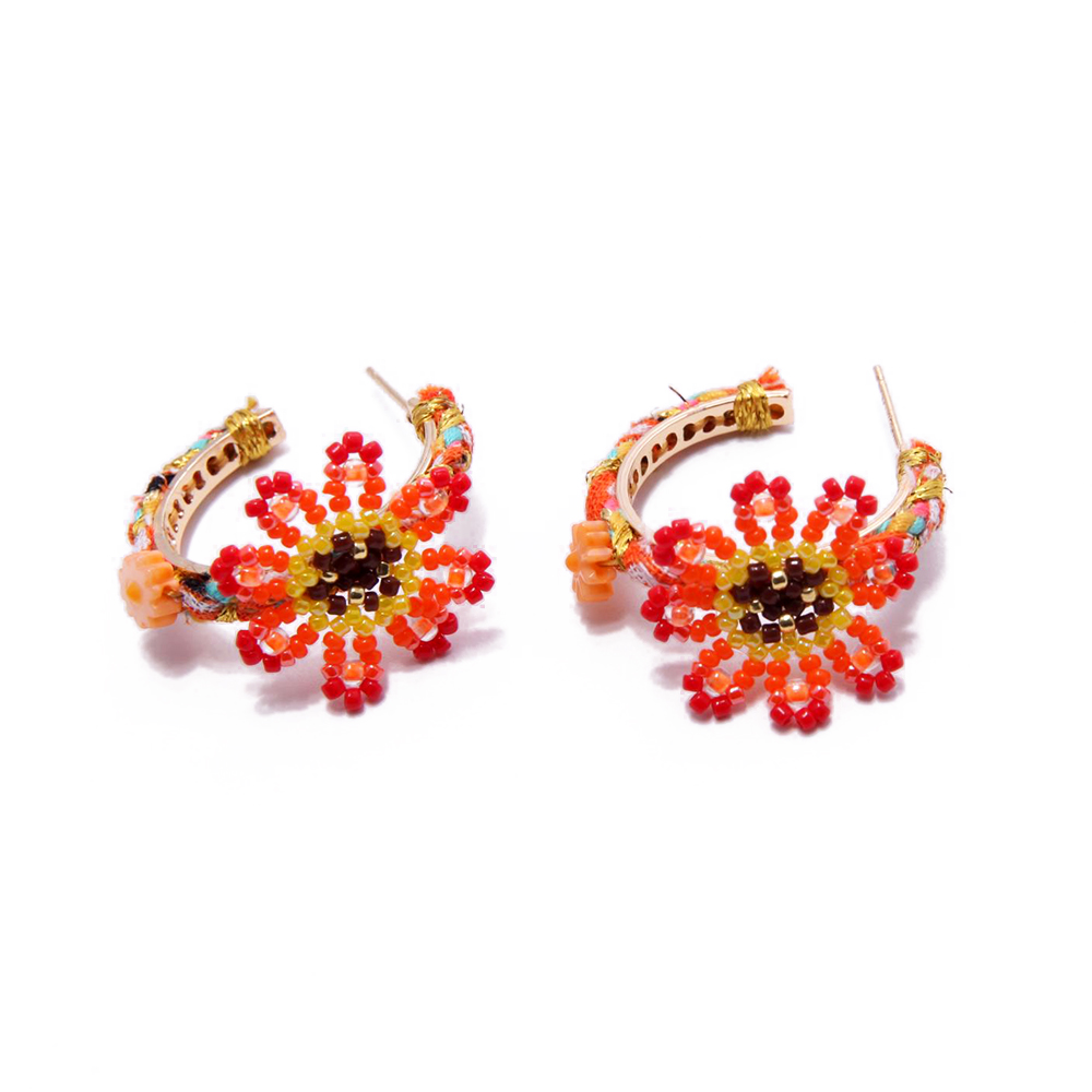 Hypnochic Aloha S créoles boucles d'oreilles dorées