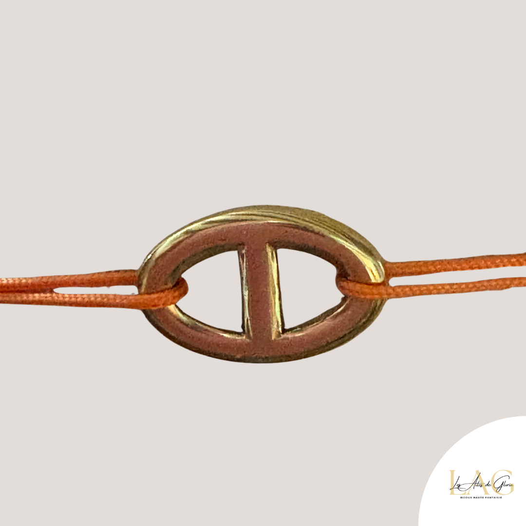 Les Ailes de Gloria Auréa bracelet lien fin doré femme