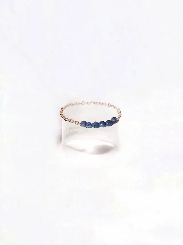 Ô Plum Gina bague lapis-lazuli plaqué or taille 52