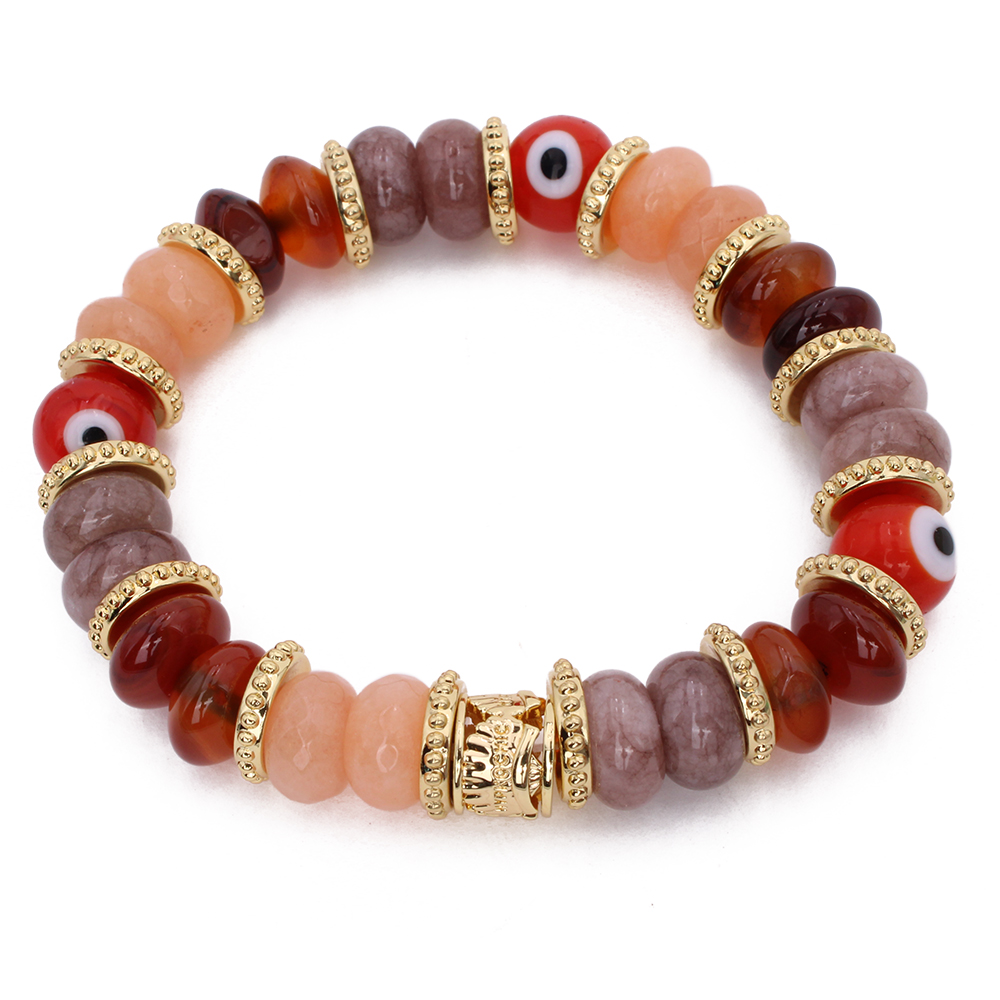 HYPNOCHIC Mahi bracelet élastique rose perles semi-précieuses