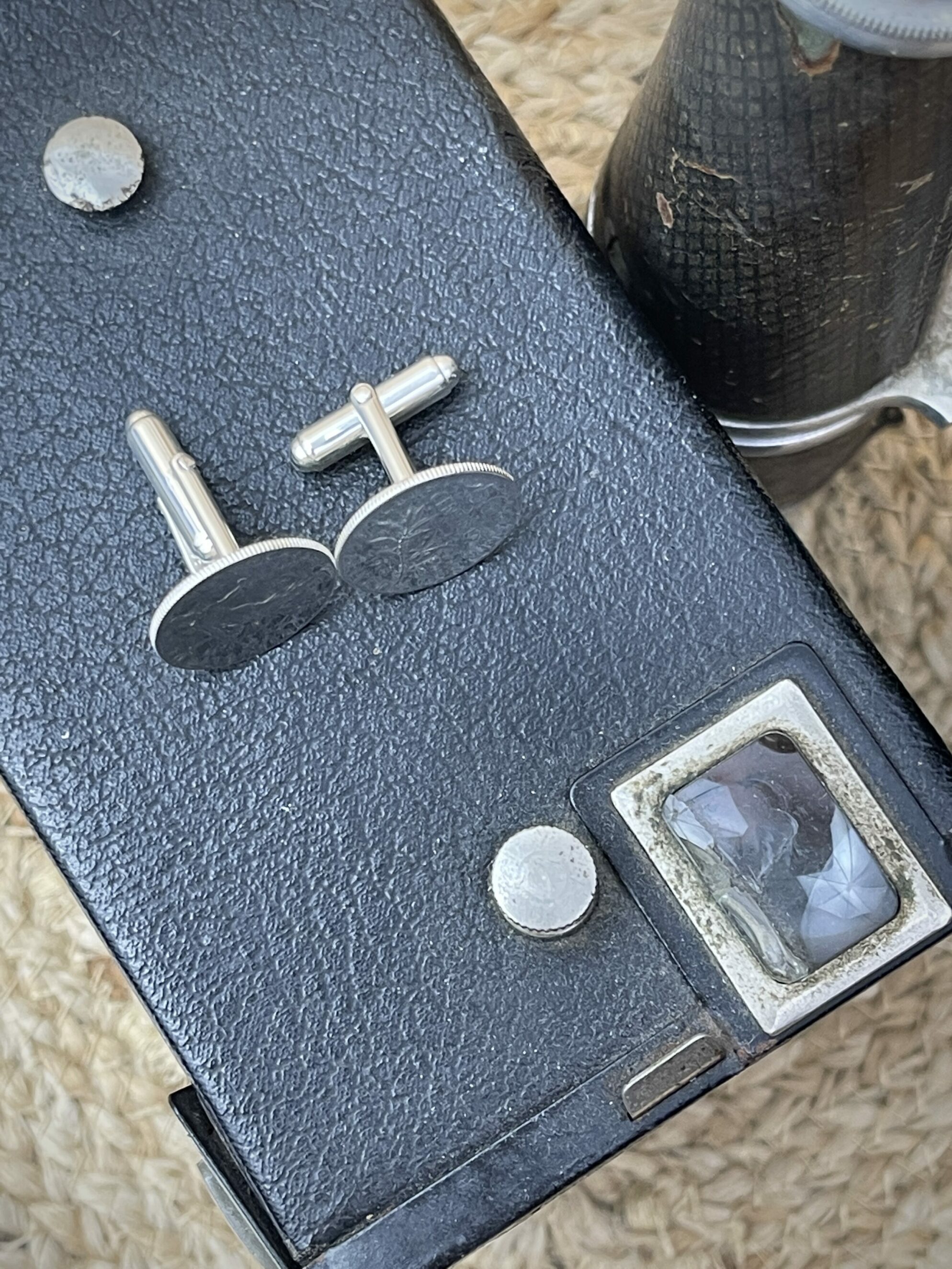 Le P’tit Franc Boutons de manchette 50 cts boutons argent massif