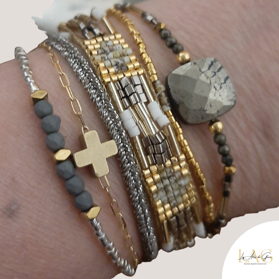 Les Ailes de Gloria Hana bracelet manchette fantaisie large