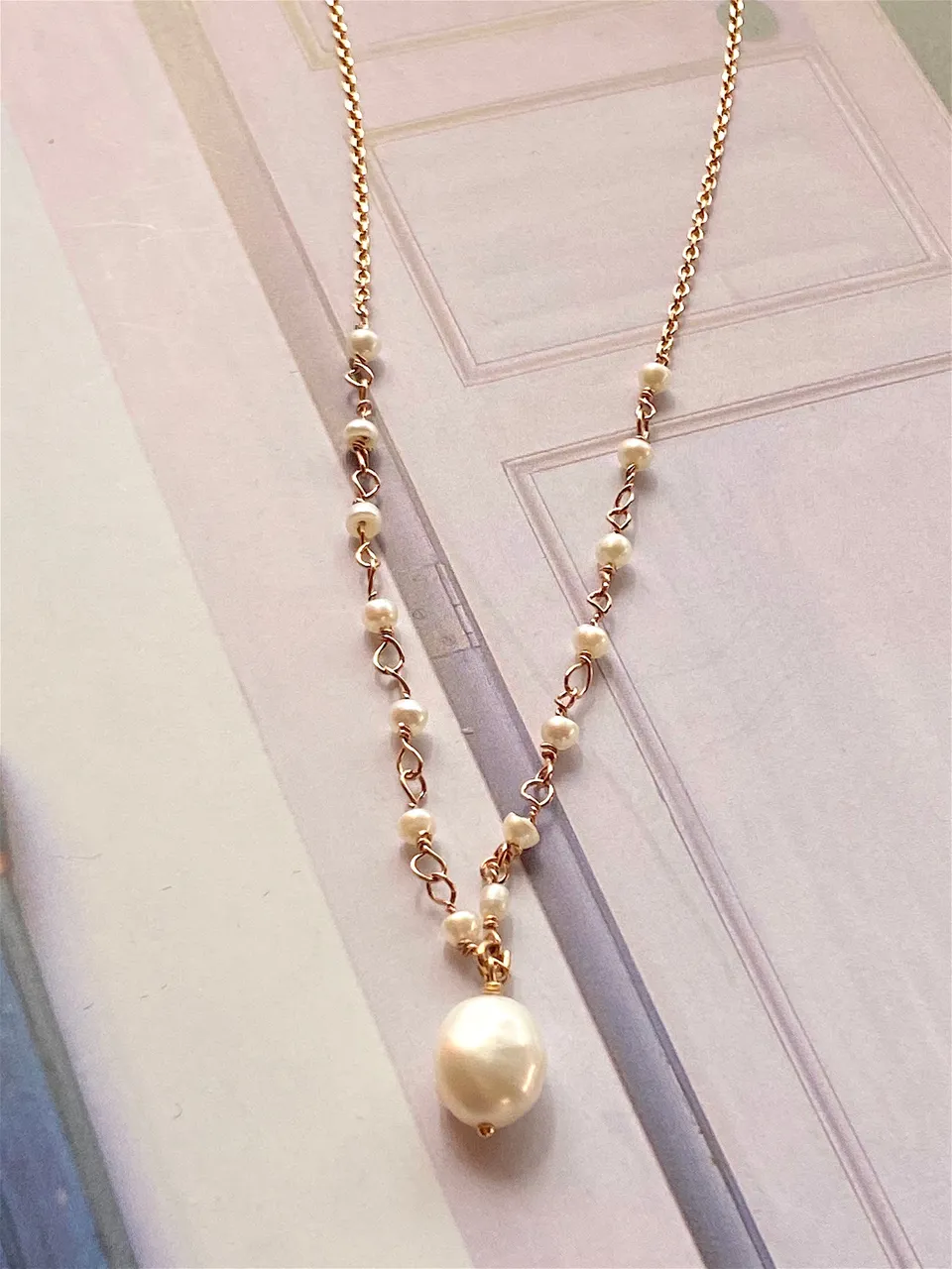 Ô PLUM Collier River Kiara perles eau douce 42 cm