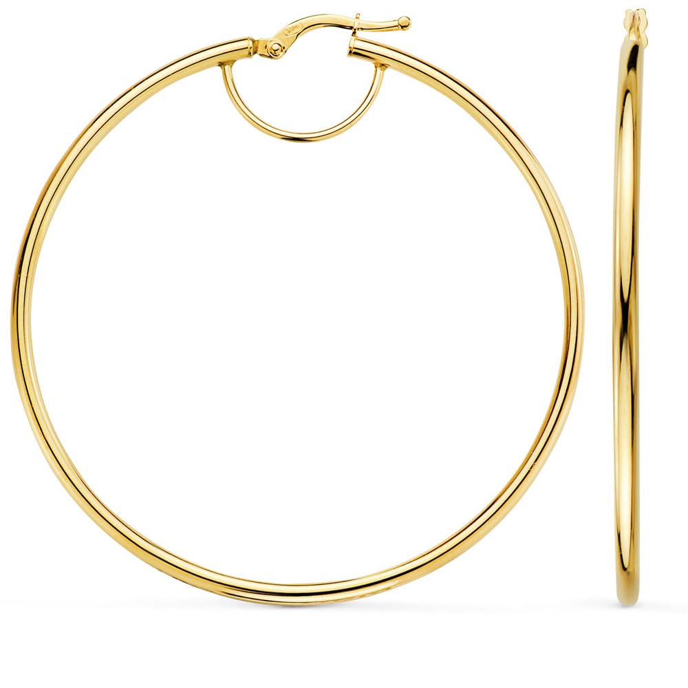 L'Atelier d'Azur Créoles 6 cm Boucles d'Oreilles Or Jaune Femme