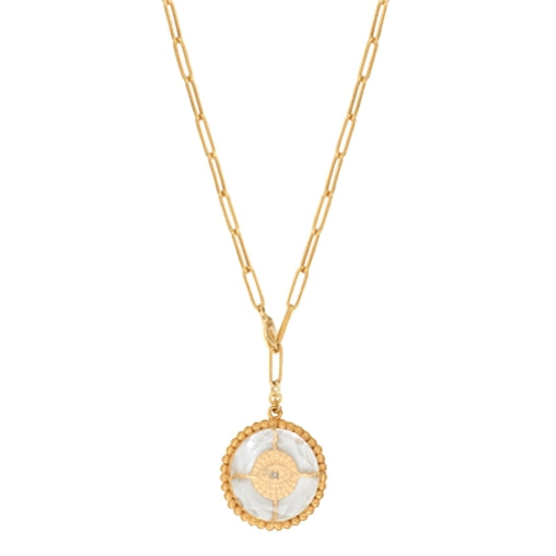 Leticia Ponti Luck Talisman Collier Cristal Zircon Blanc 42 cm