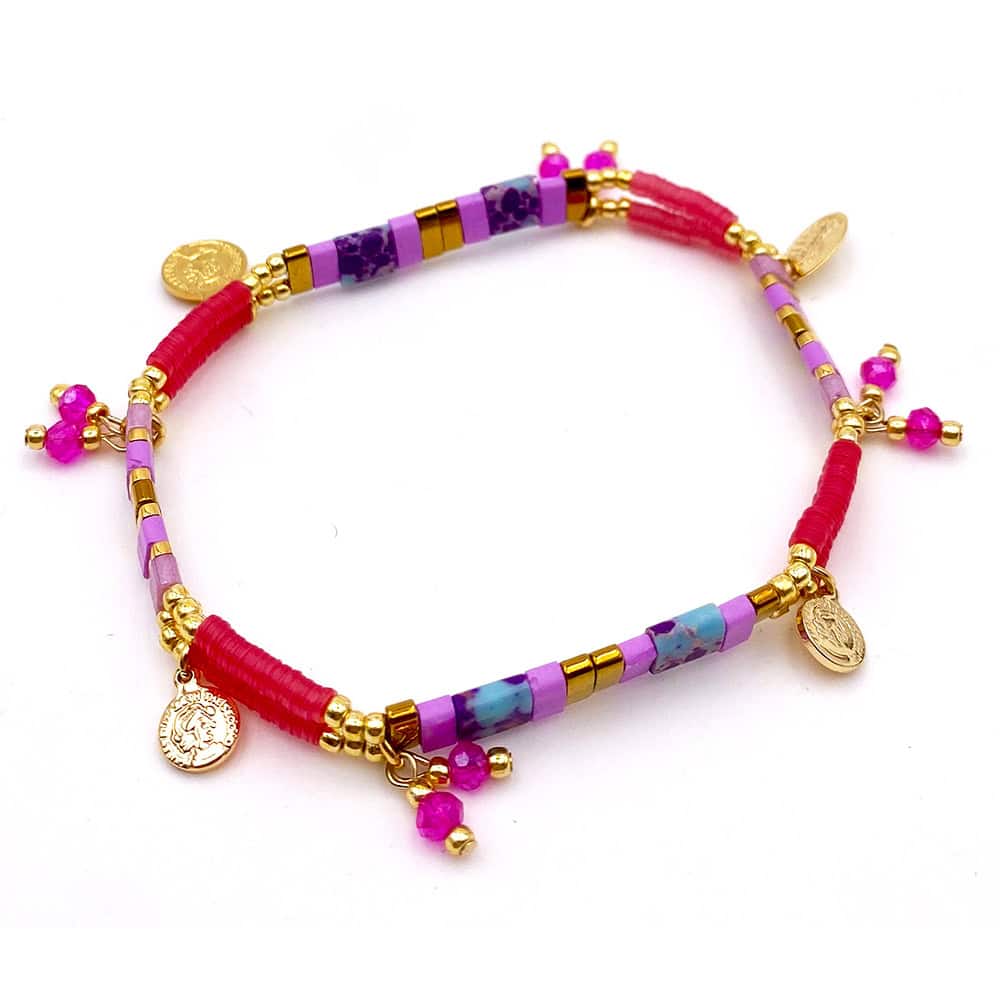 Hypnochic Tila Pastilles bracelet perles plates