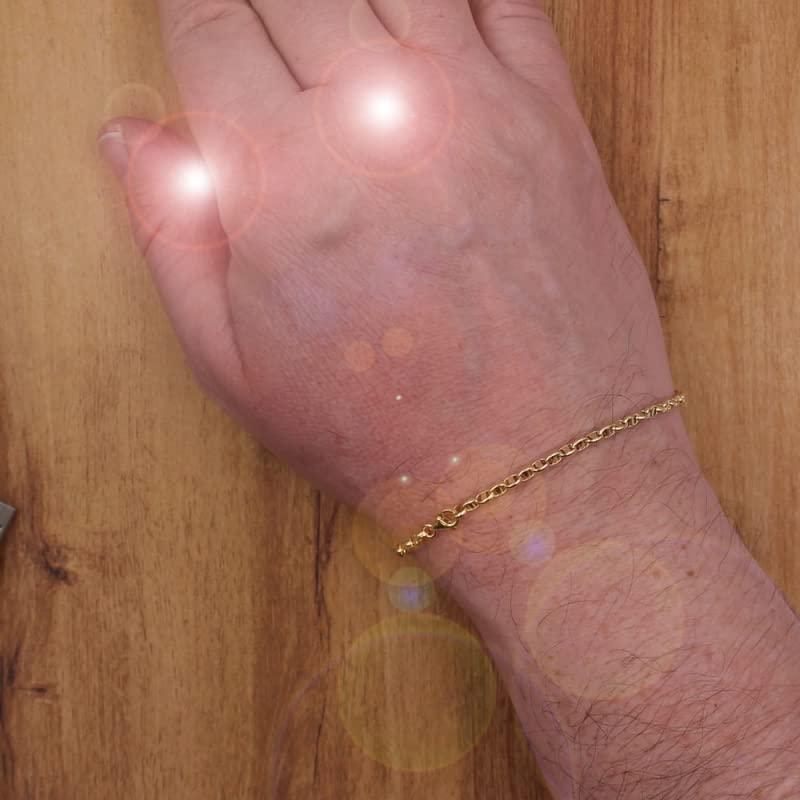 L'Atelier d'Azur Bracelet homme or jaune maille marine 21 cm