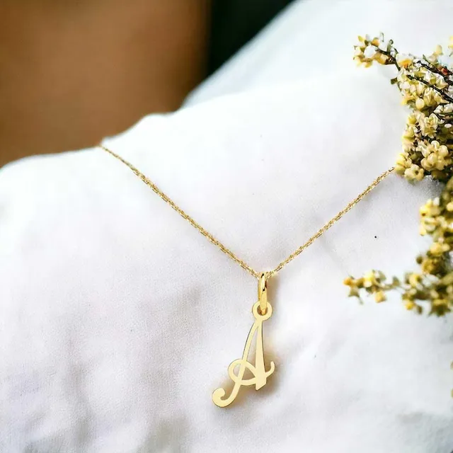 L'Atelier d'Azur collier lettre A or 750/1000 chaîne 42-45 cm