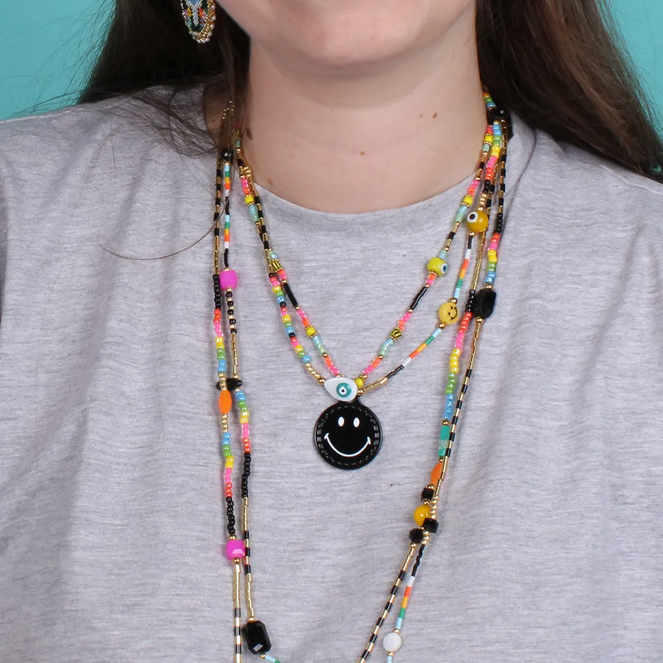 Hypnochic Smiley collier fantaisie pendentif smiley