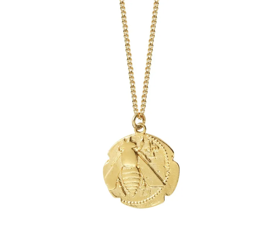 Leticia Ponti Bee collier médaille or 40 cm