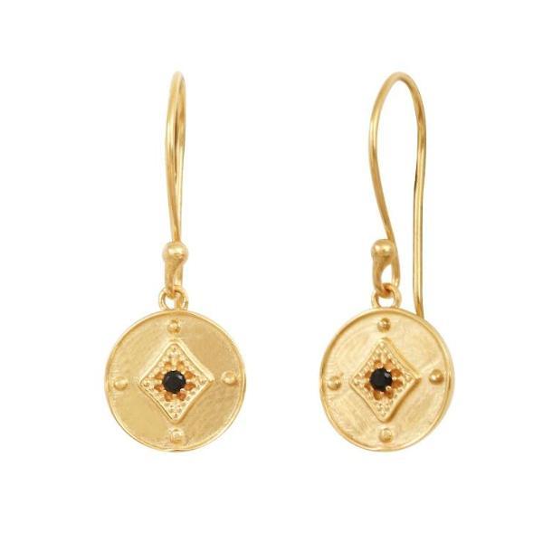 Leticia Ponti Gayane Boucles d'oreilles plaqué or spinelle