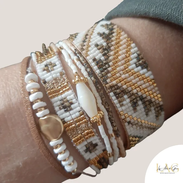 Les Ailes de Gloria Manchettes Forest Gold manchette femme