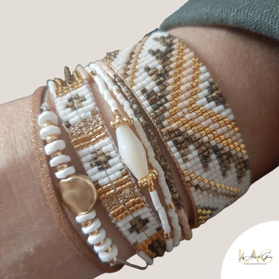 Les Ailes de Gloria Manchettes Forest Gold manchette femme