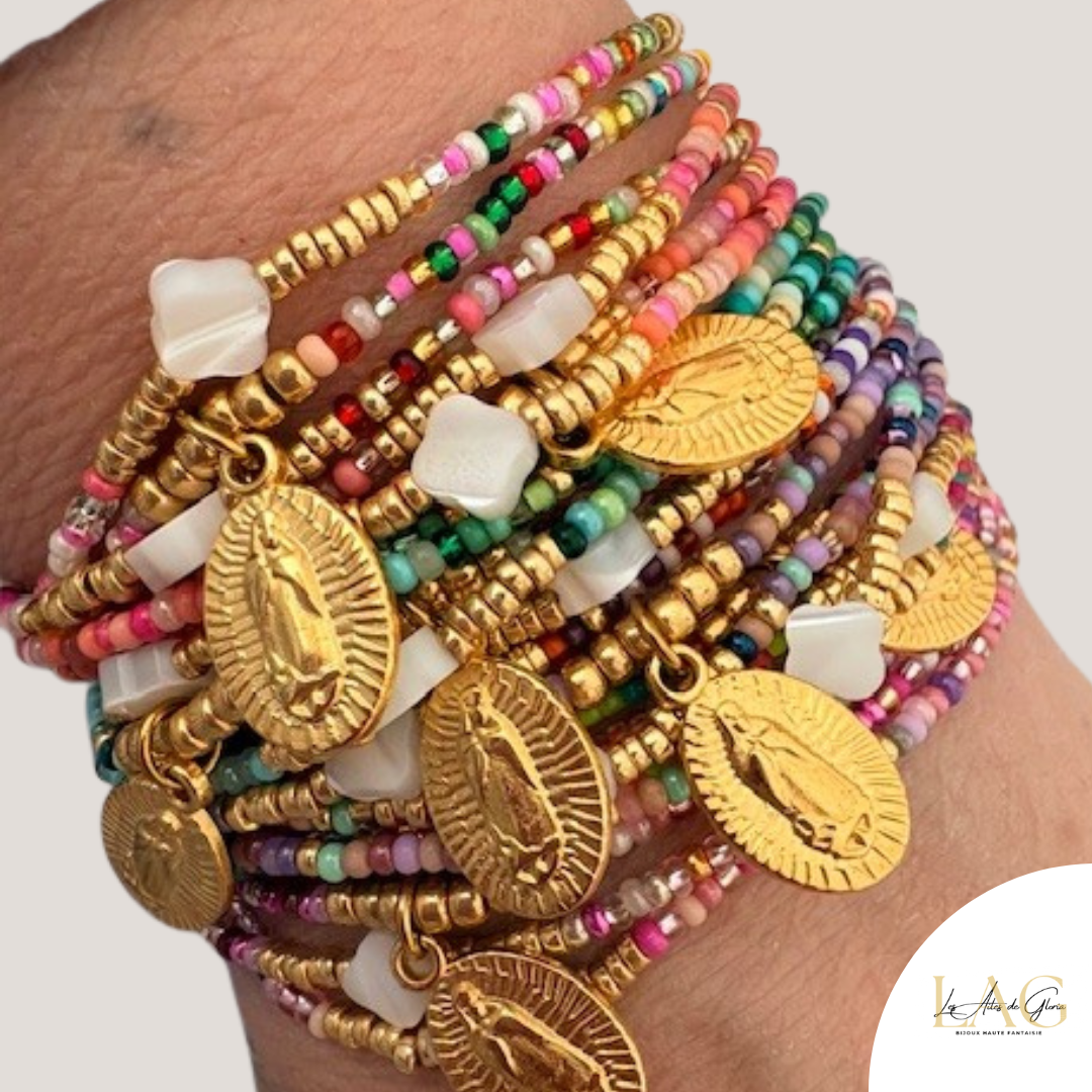 Les Ailes de Gloria Les Saintes bracelet multirangs femme