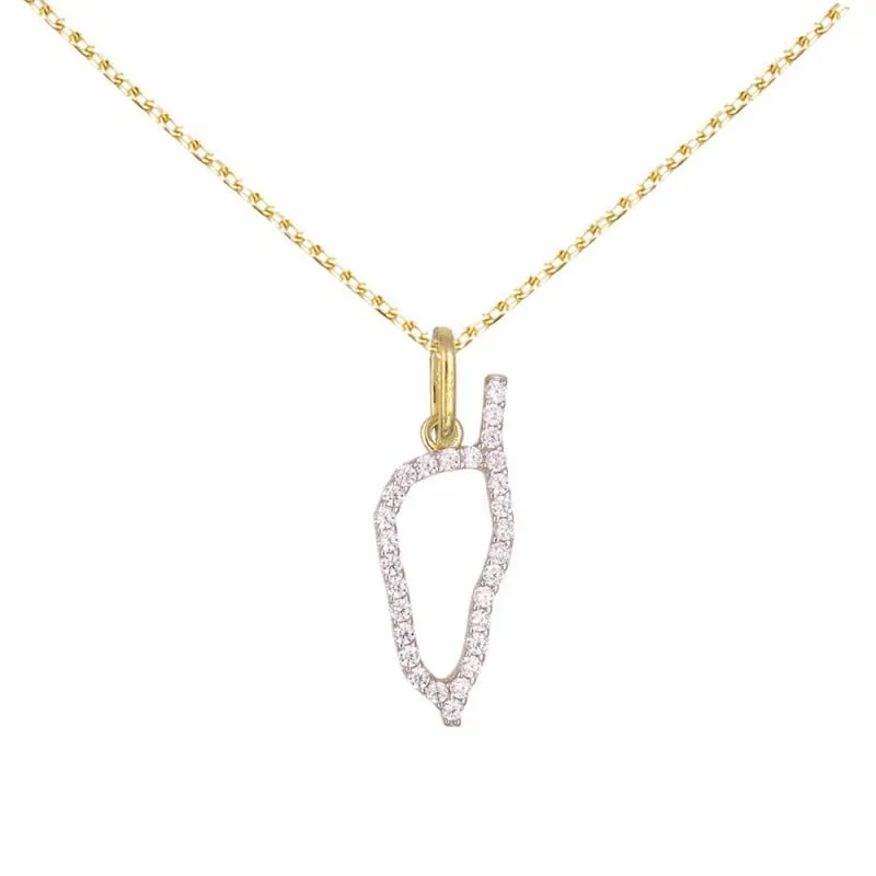 L'Atelier d'Azur Collier Corse Or Jaune Zirconiums 9 Carats