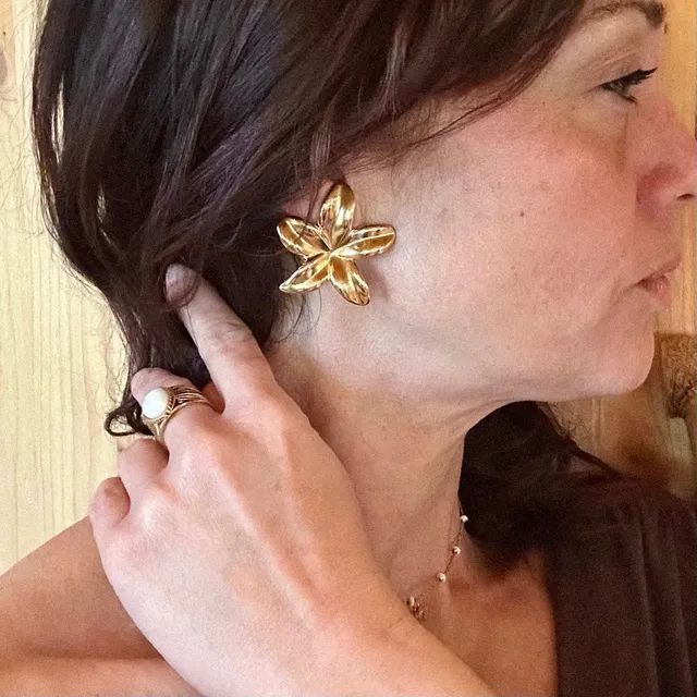 MAD SO CREATION Flora boucles à clip 4 cm
