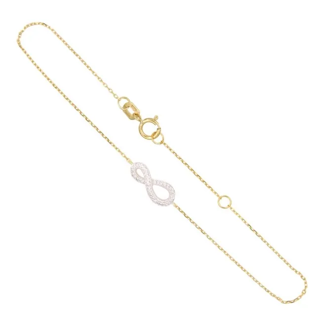 L'Atelier d'Azur Bracelet Infini Or Jaune Diamants 18cm Femme