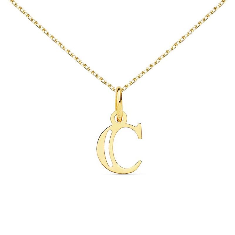 L'Atelier d'Azur Collier lettre C or 750 collier 45 cm