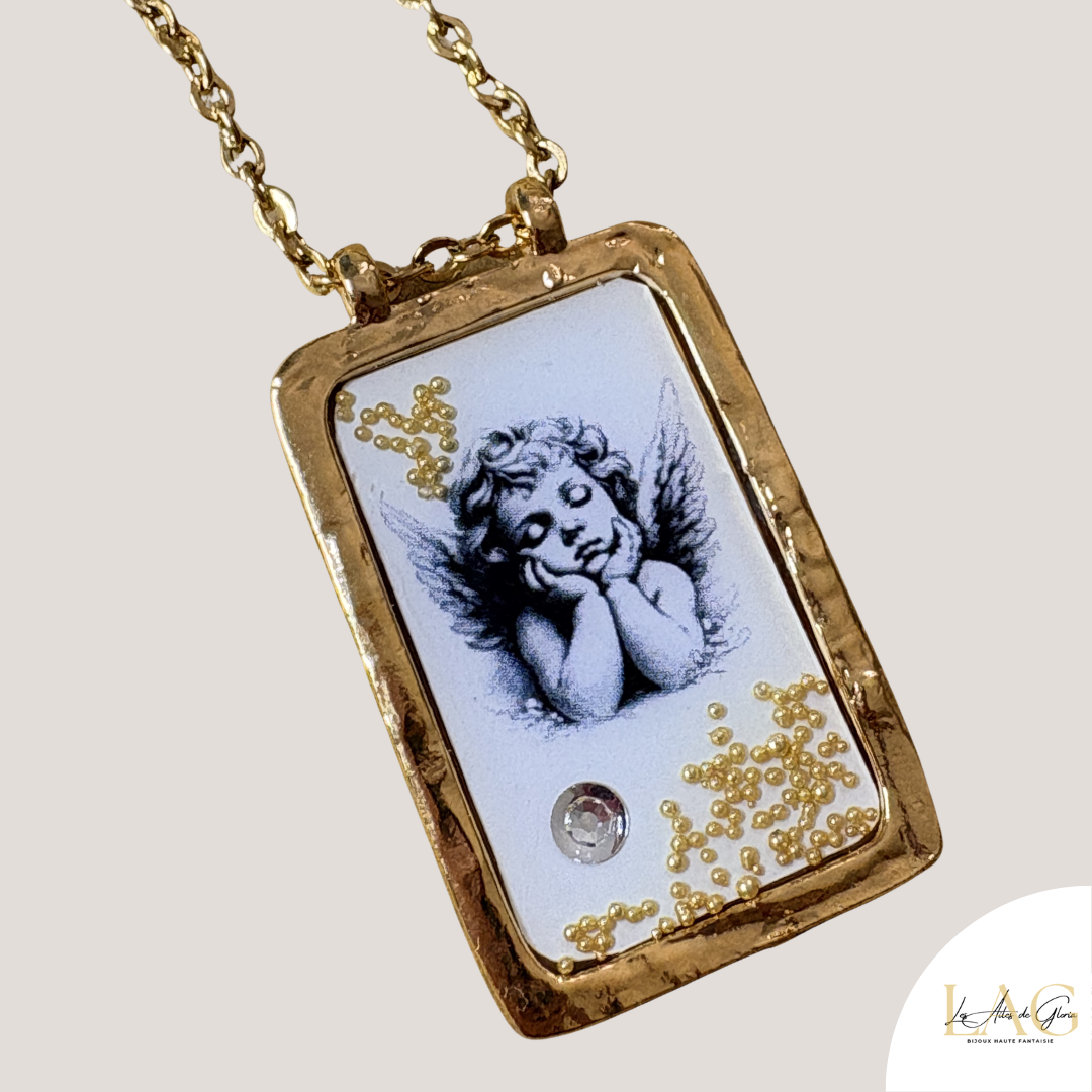 Les Ailes de Gloria L'Ange Rêveur sautoir scapulaire femme