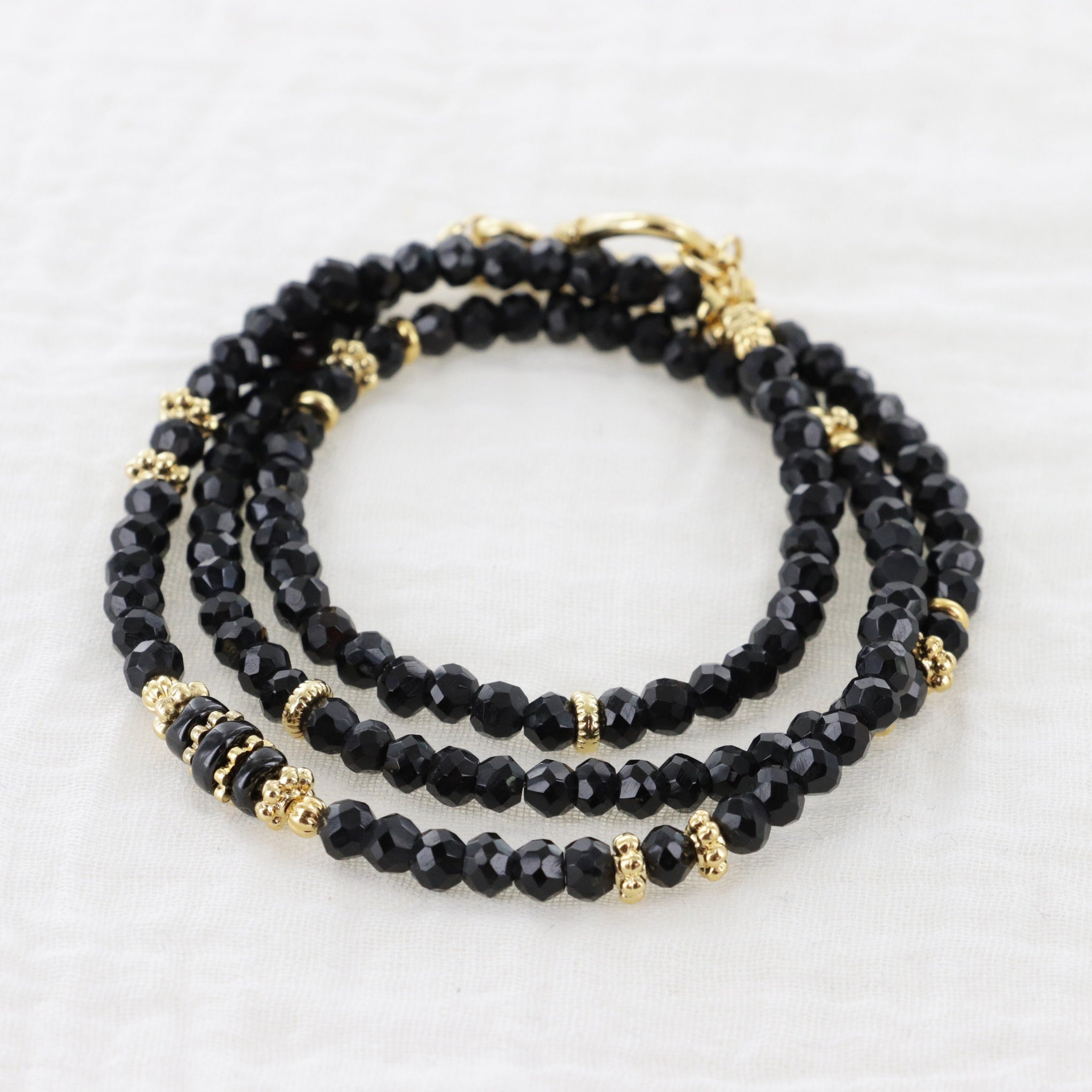 Leticia Ponti Amaia bracelet 3 tours grenat