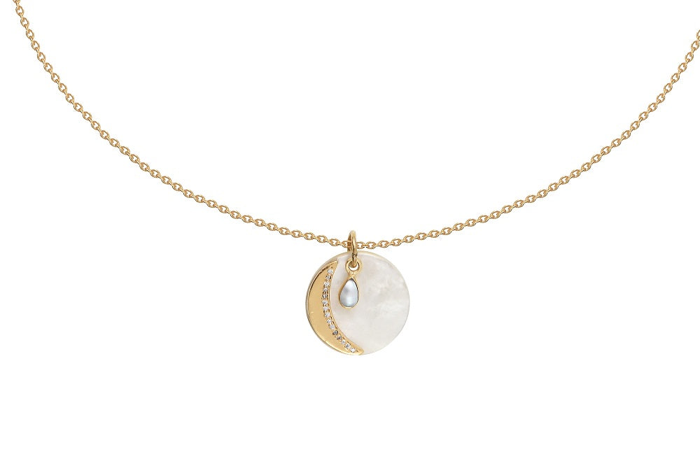 Leticia Ponti Colliers Luna Nacre collier blanc