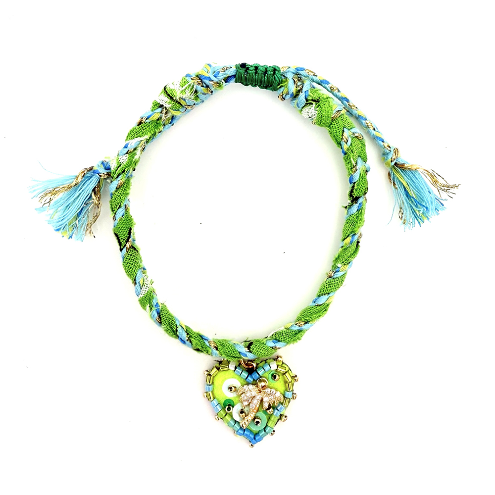 Hypnochic Bandanas Palmier S bracelet tressé cœur