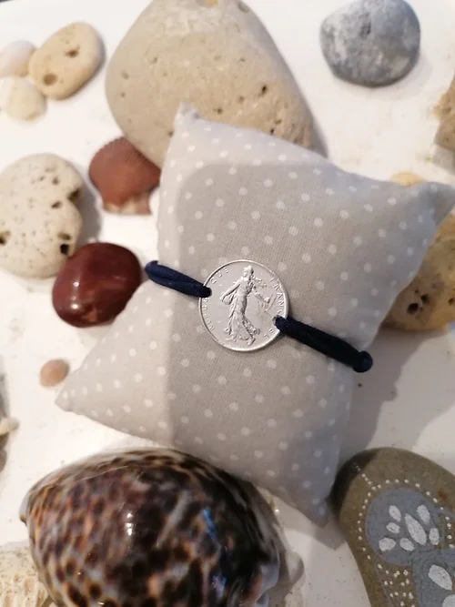 Le P'tit Franc Bracelets 1 Franc bracelet semeuse élastique