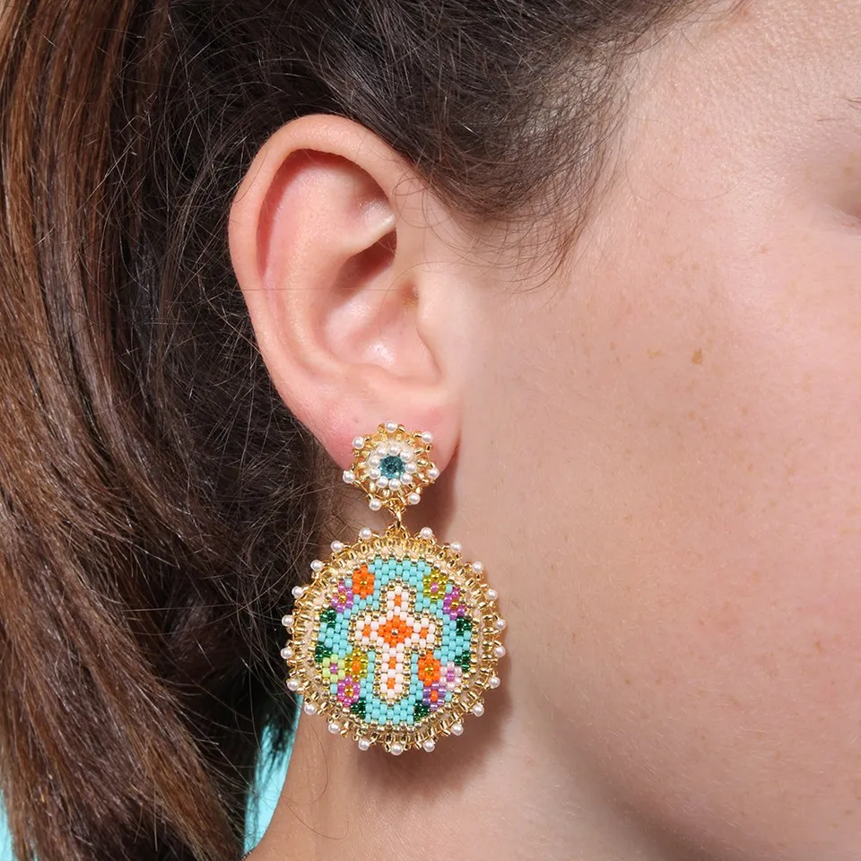 Hypnochic Marie boucle oreille perles Miyuki
