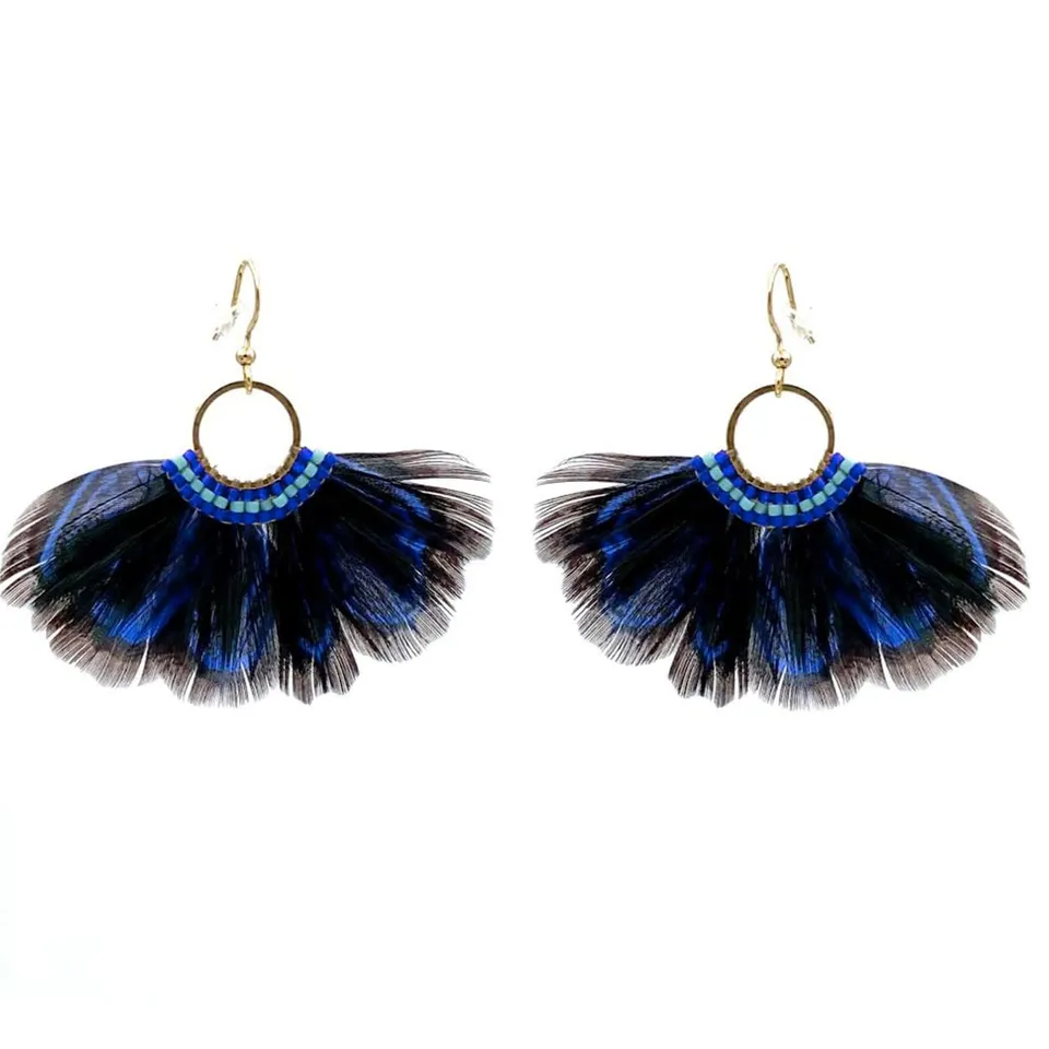 HYPNOCHIC INU boucles d'oreilles clip dorées nacre rose 30mm
