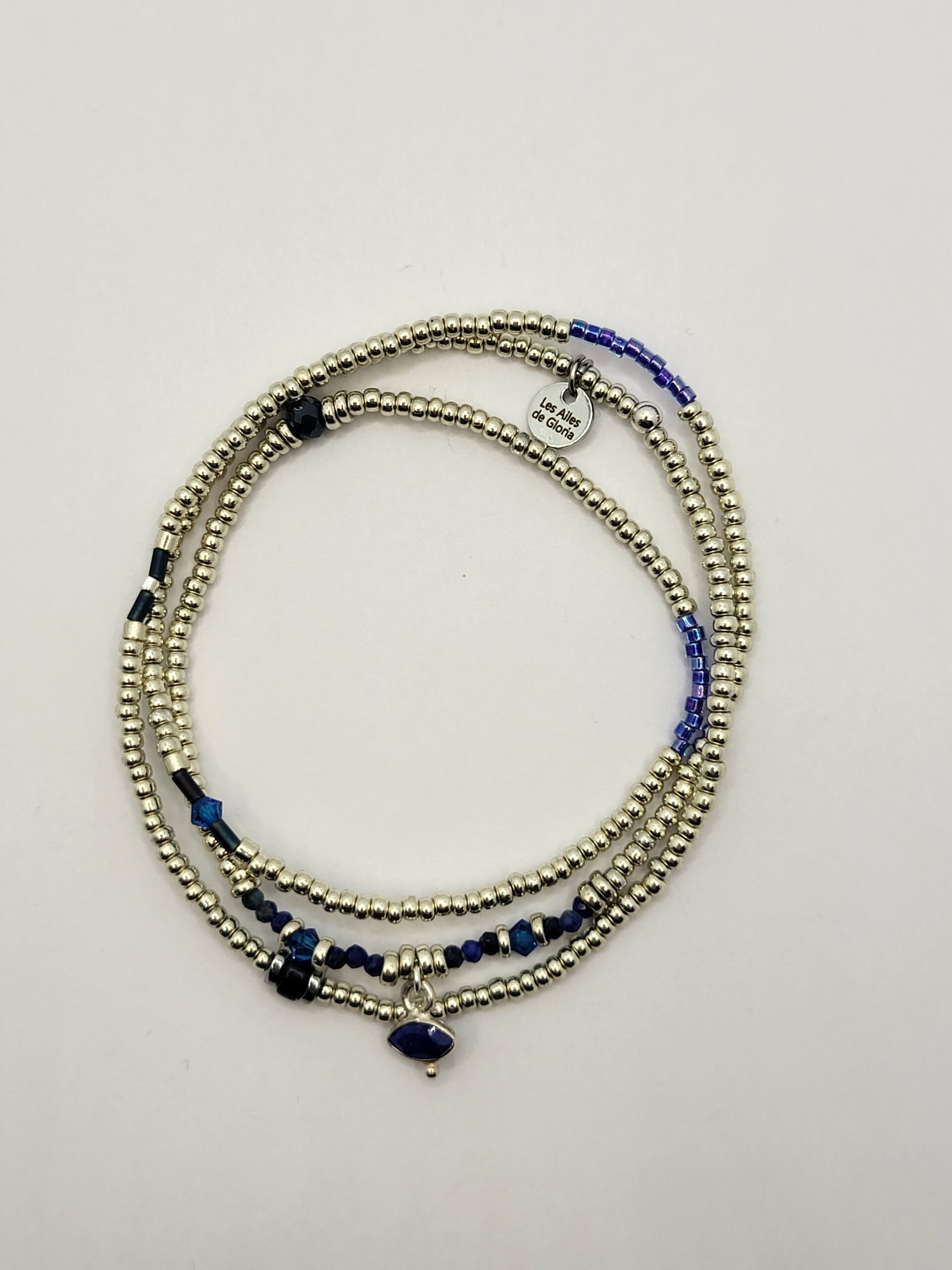 Les Ailes de Gloria Sand Silver Vertus bracelet multirangs