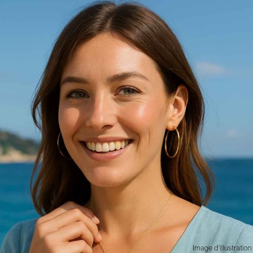 L'Atelier d'Azur Créoles Or Jaune 4,5 cm Boucles d'oreilles 9 carats