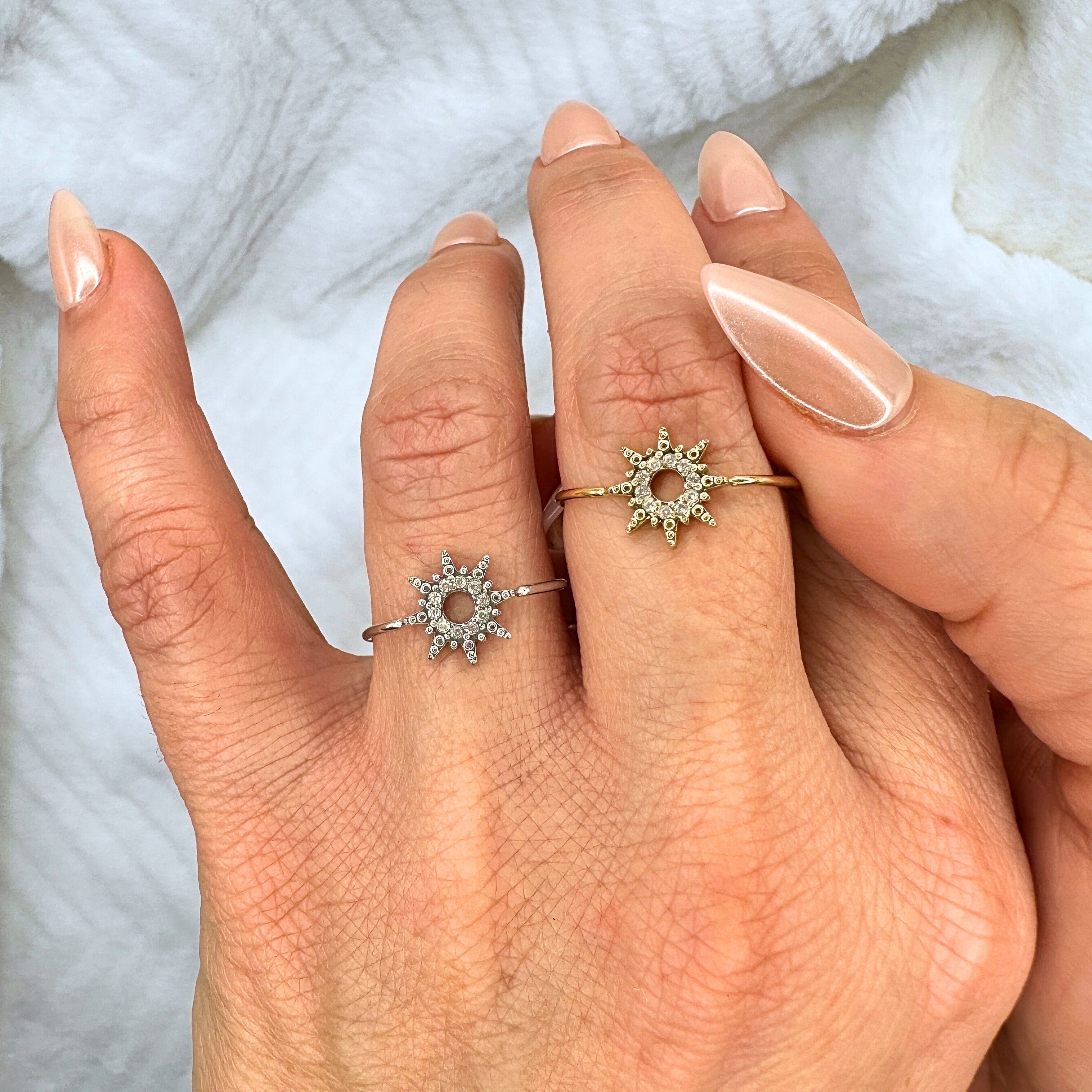MAD SO CREATION Sun bague soleil doré ajustable