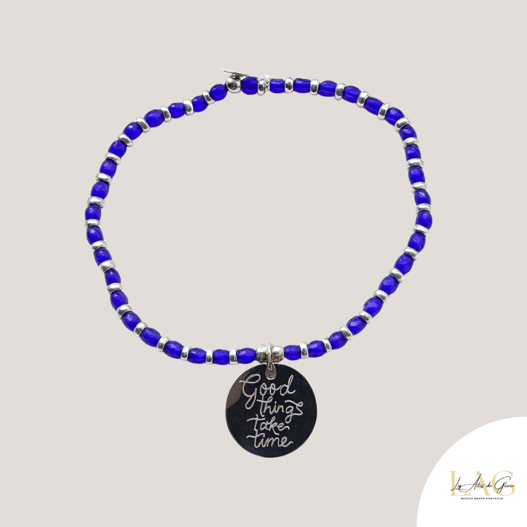 Les Ailes de Gloria Mantra bracelet gravé femme