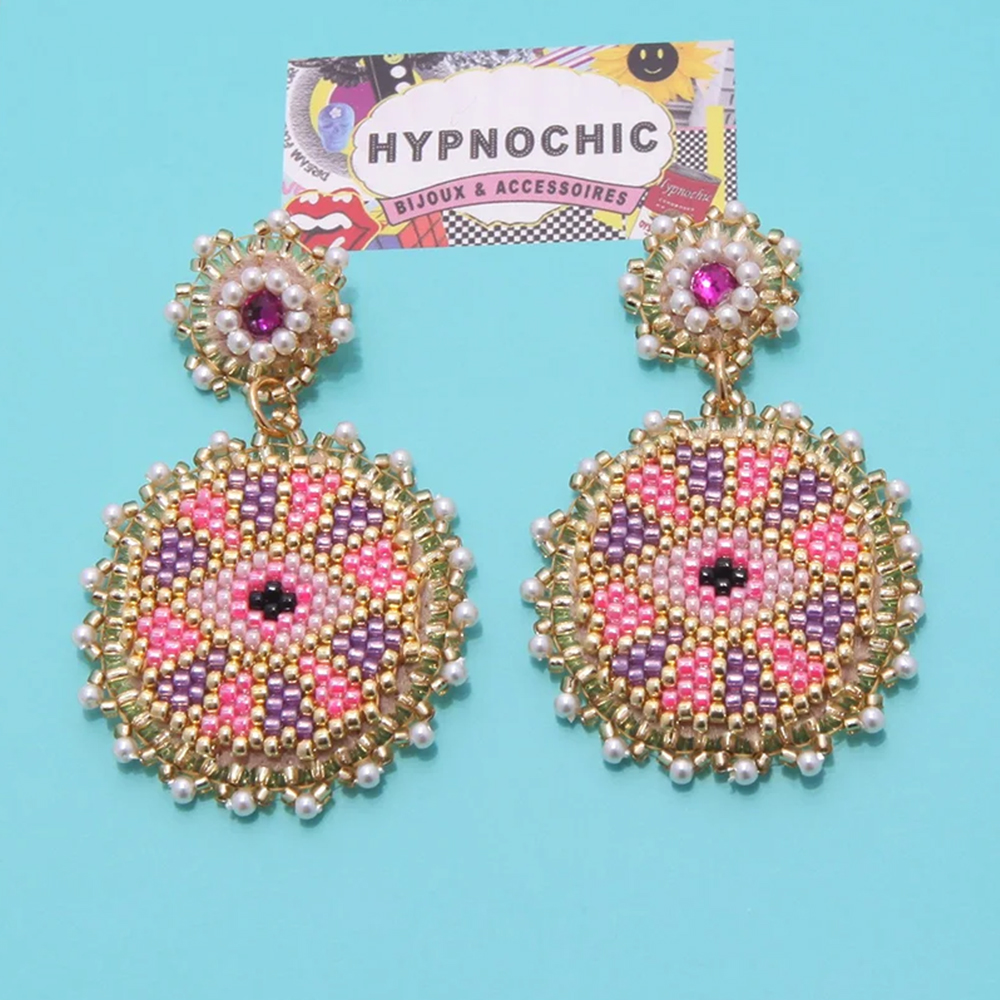Hypnochic Eyes Miyuki boucles oreilles perles