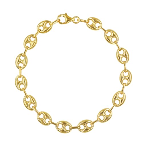L'Atelier d'Azur Bracelet Grain de Café Or Jaune 21 cm