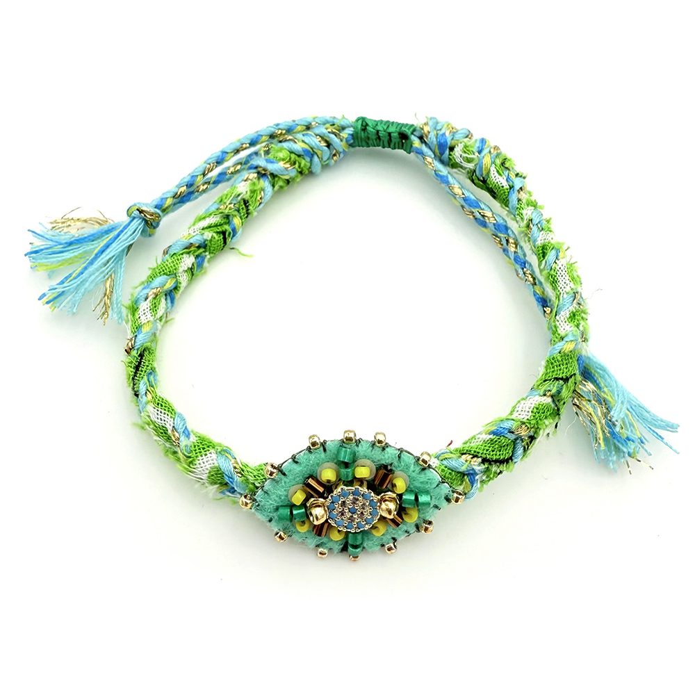 Hypnochic Bracelets Bandanas Œil Nazar tressé ajustable