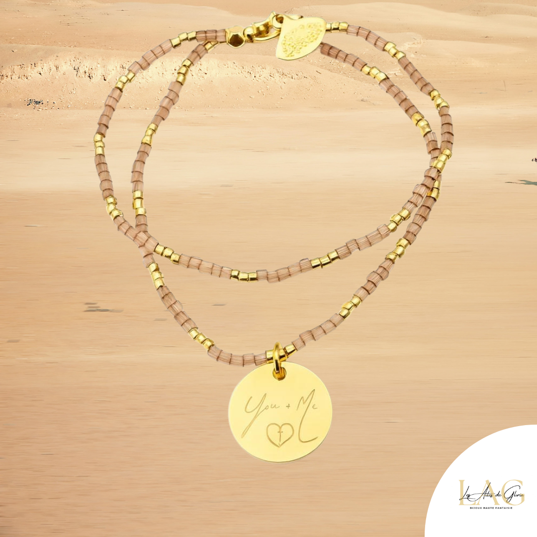 Les Ailes de Gloria Mantra Bracelet Amor Amor gravé