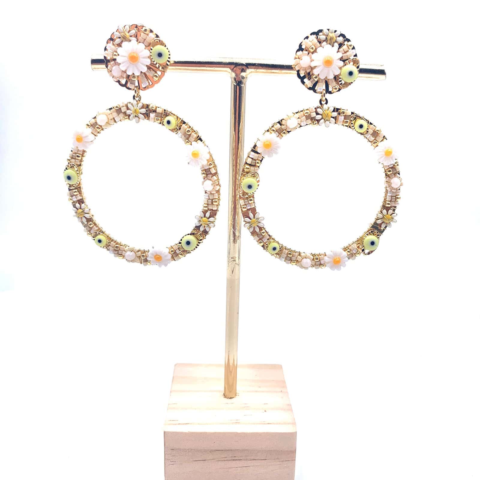 Hypnochic Flower Joe boucles d'oreilles pendantes perles Miyuki