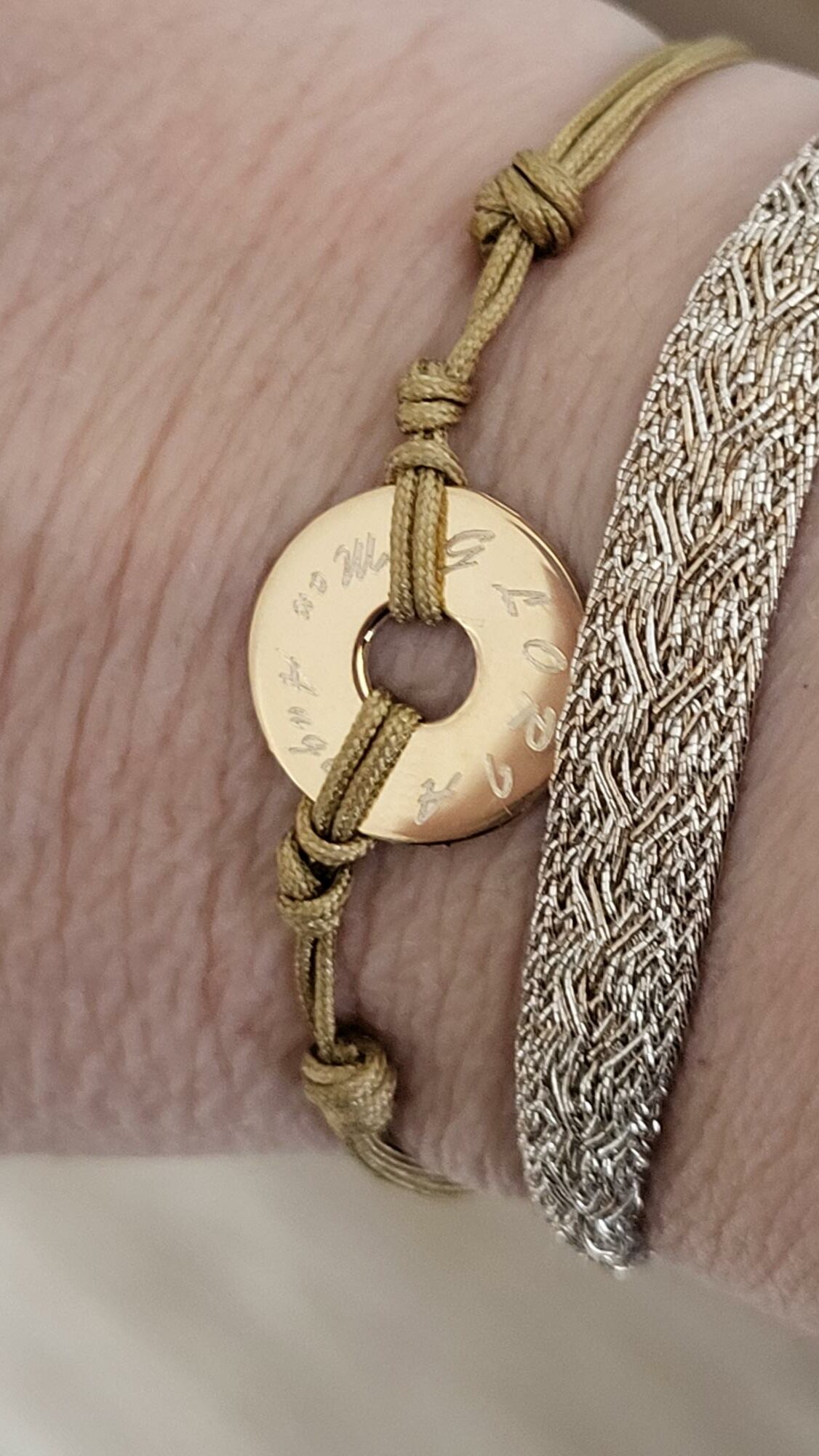 Les Ailes de Gloria Small Target bracelet cordon personnalisé