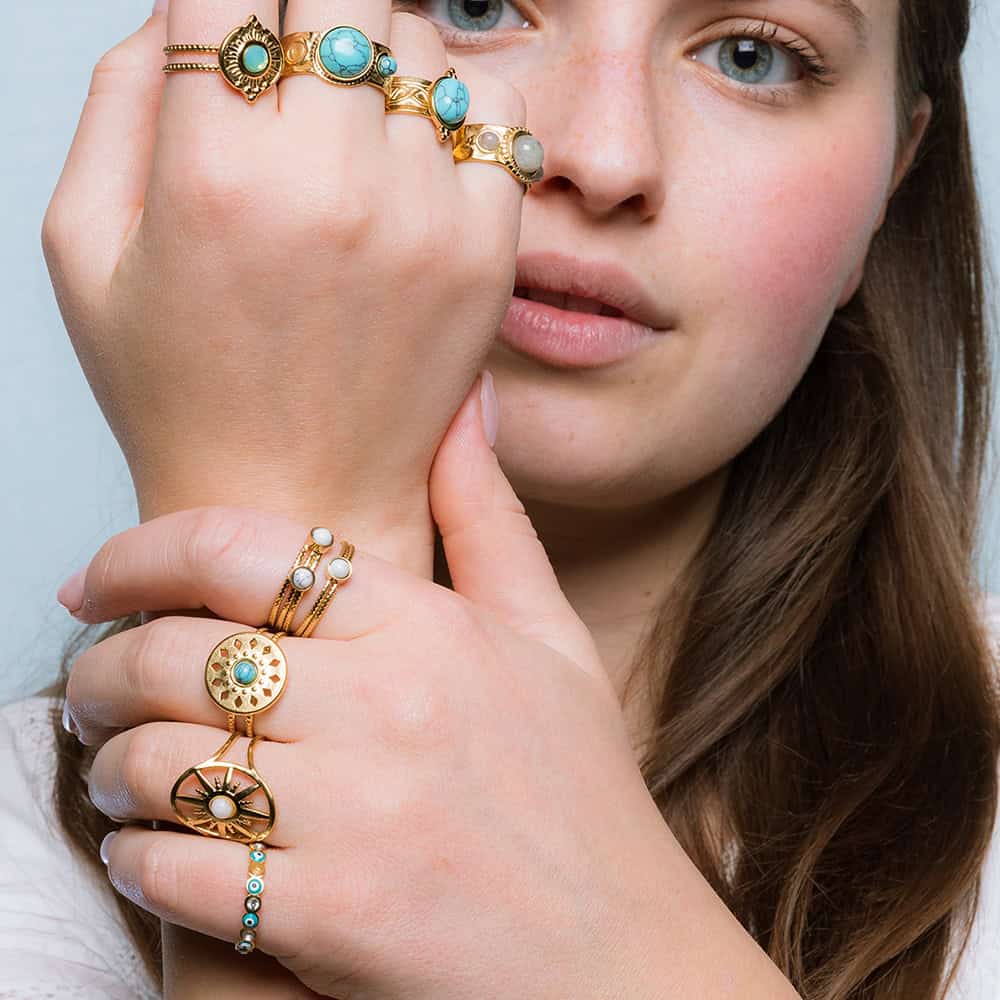 HYPNOCHIC Sirius bague acier inoxydable pierre
