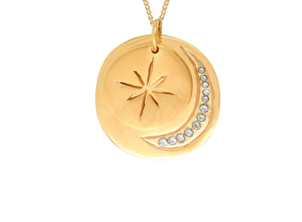 Leticia Ponti Luna Collier double médaille tourmaline