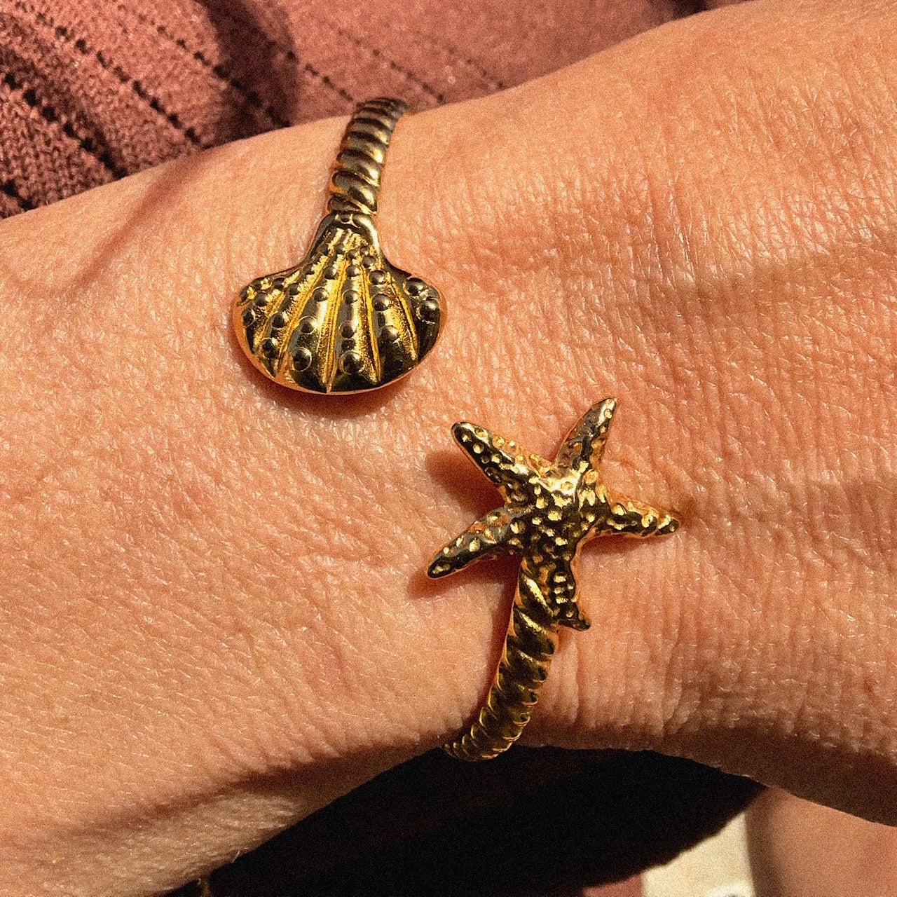 MAD SO CREATION Seana jonc bracelet étoile de mer ajustable