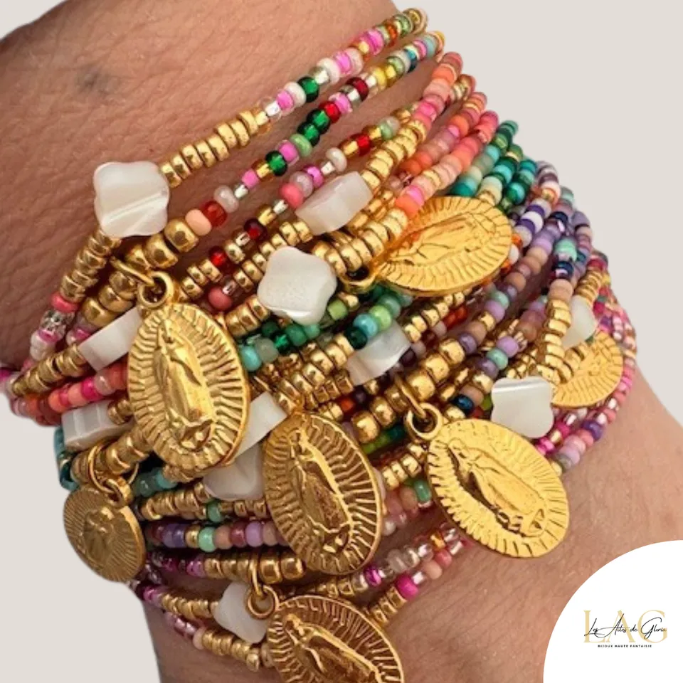 Les Ailes de Gloria Les Saintes bracelet multirangs femme