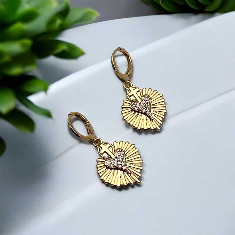 HYPNOCHIC Baby Ex Voto boucles oreilles cœur doré