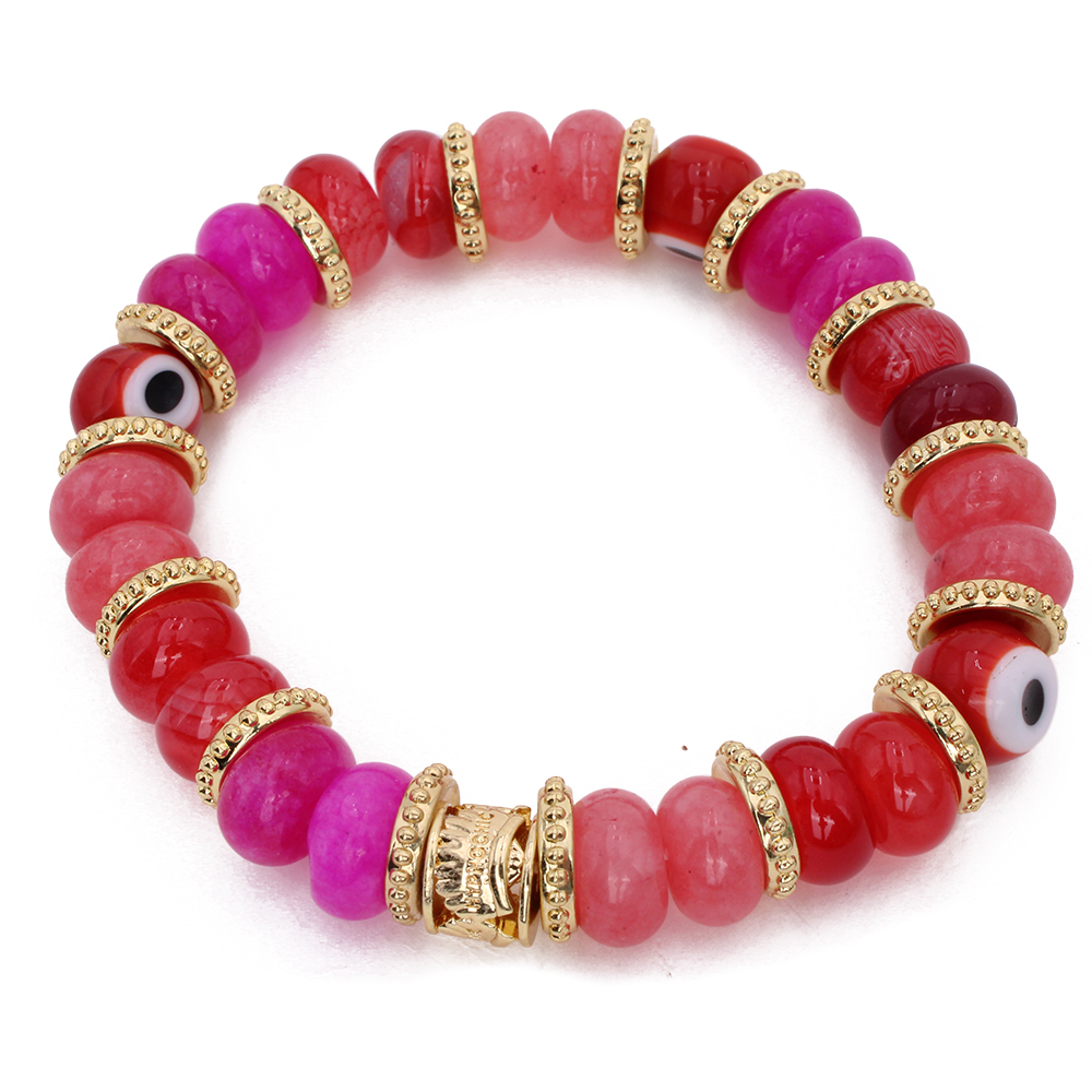 HYPNOCHIC Mahi bracelet élastique rose perles semi-précieuses