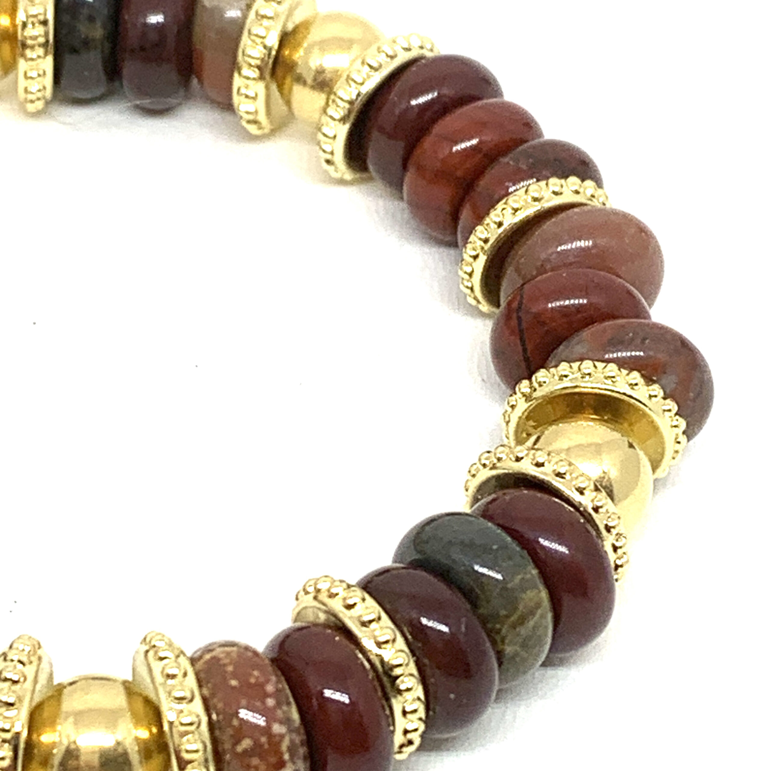 Hypnochic Mahi bracelet pierres naturelles perles dorées