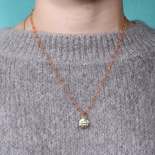 HYPNOCHIC Collier Symbol Lotus collier pendentif lotus