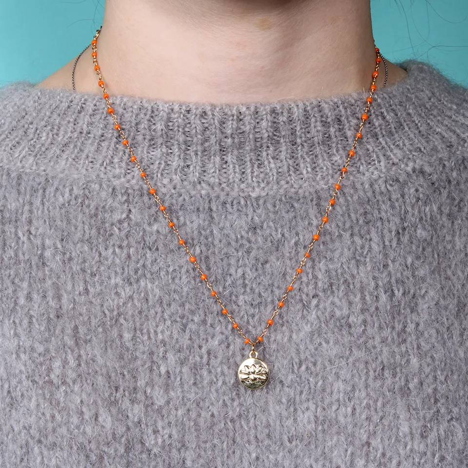 HYPNOCHIC Collier Symbol Lotus collier pendentif lotus