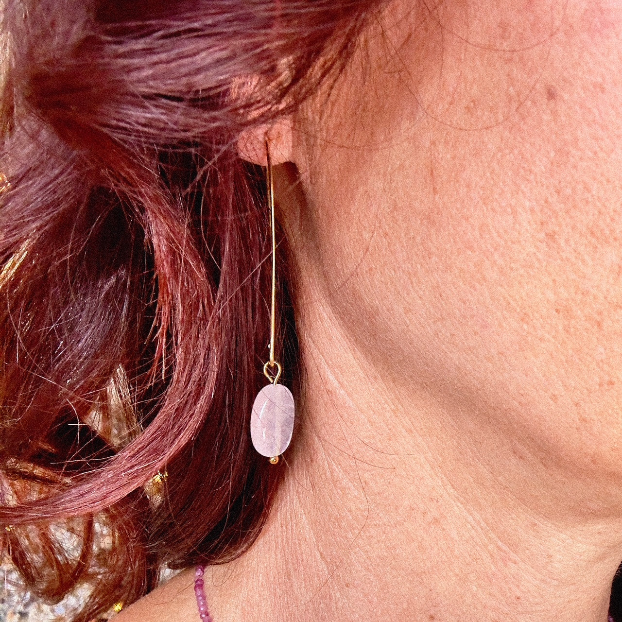 MAD SO CREATION Mona boucles d'oreilles grenat glamour