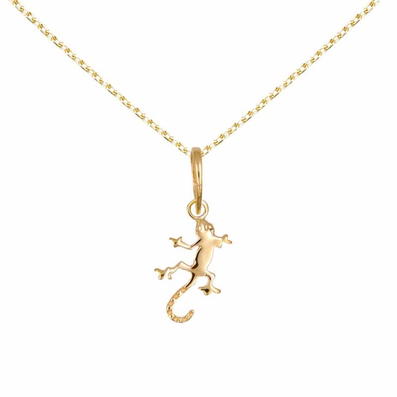 L'Atelier d'Azur Collier Salamandre or jaune 45 cm